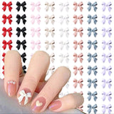 Bow Nail Decoration - Mix Colours - 100pcs