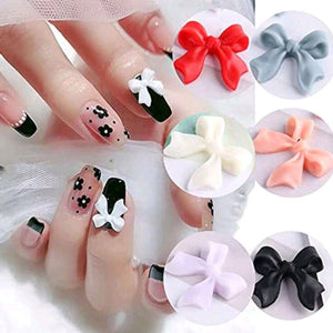 Bow Nail Decoration - Mix Colours - 100pcs