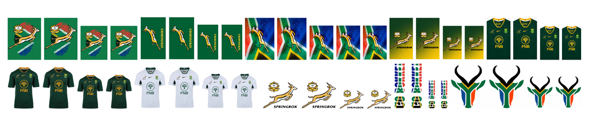 Springbok Rugby 2025 - Water Decals – Madz Nail & Beauty