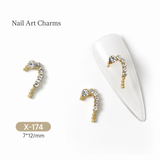 BTX Alloy Nail Rhinestones 5pcs