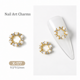 BTX Alloy Nail Rhinestones 5pcs