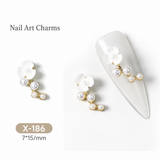 BTX Alloy Nail Rhinestones 5pcs