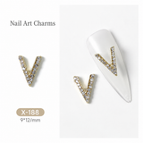 BTX Alloy Nail Rhinestones 5pcs