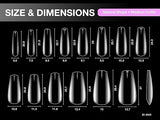 Coffin - Medium - Full Cover - Soft Gel Nail Tips - 450pcs - Clear