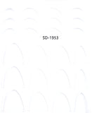 Nail Sticker - SD-1953 - French - White