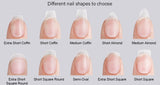 Coffin - Meduim - Full Cover - Soft Gel - Clear Matt - Nail Tips - 300pcs - M076