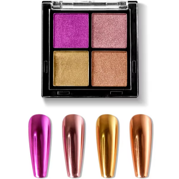 Solid Magic Mirror Chrome Powder - 4 Colours - Set #09
