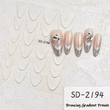 Nail Sticker - 3D French Ombre - Gold Line