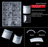 Square / French - Short - Half Cover - Nail Tips - 100pcs