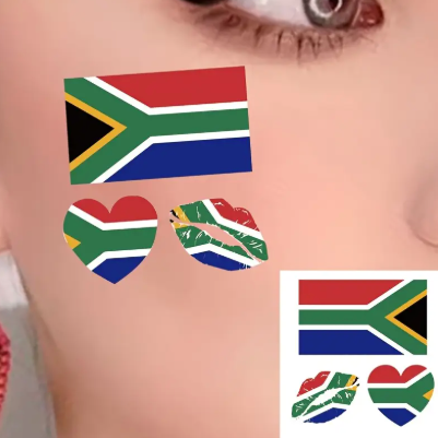 South Africa Flag - Temporary Tattoo