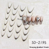 Nail Sticker - 3D French Ombre - Gold Line