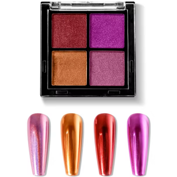 Solid Magic Mirror Chrome Powder - 4 Colours - Set #12