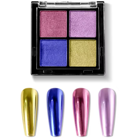 Solid Magic Mirror Chrome Powder - 4 Colours - Set #11