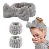 Facial Cleansing - Wrist Bands & Bow Headband - Set