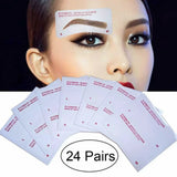 Eyebrow Stencil Stickers - 24 pairs