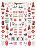 Nail Sticker - JO-1448 - Red Name Brands