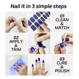 UV Gel Nail Wraps - JT-011 - 22 Tips