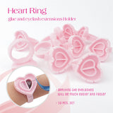 Eyelashes Extension Glue Heart Ring - 20pcs