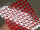 Red Double-sided Tape - 100pcs Dots