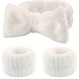 Facial Cleansing - Wrist Bands & Bow Headband - Set
