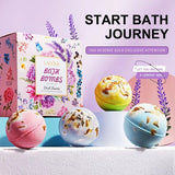 Sadoer - Bath Bombs - Dried Flowers - 4 x 100g