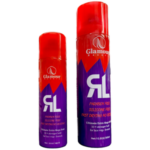 Glamour - Ultimate Extra Mega Hold Spray - Paraben Free - Silicon Free - Fast Drying No Residue - Lace Wig Glue