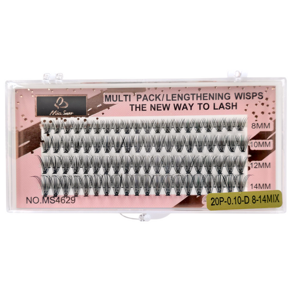 Eyelash Extension - Lengthening Wisps - 20P - 0.10 D - 8-14mm