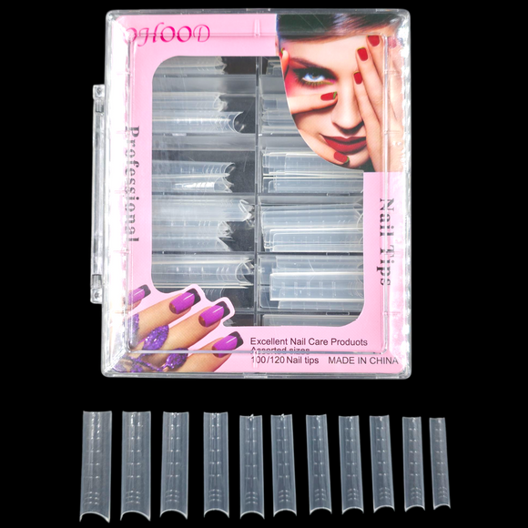 Nail Extension Re-Usable Dual Form/Mould - 120pcs - Square