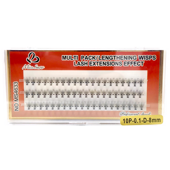 Eyelash Extension - Lengthening Wisps - 10P - 0.1 D - 8mm