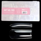 Square - Long - Full Cover - Soft Gel Nail Tips - 450pcs - Clear