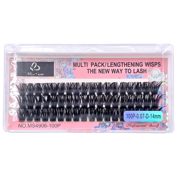 Eyelash Extension - Lengthening Wisps - 100P - 0.07D - 14mm