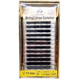 Eyelash Extension - Meshy Y-Shape - YY - 0.07D - Mix 9 to 14mm