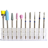Drill Bit Set for Electric Nail File/Drill - 10pcs