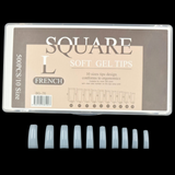 Square - Large- French Cover - Soft Gel Nail Tips - 500pcs