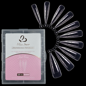 Nail Extension Re-Usable Dual Form/Mould - 120pcs - Stiletto with Tab