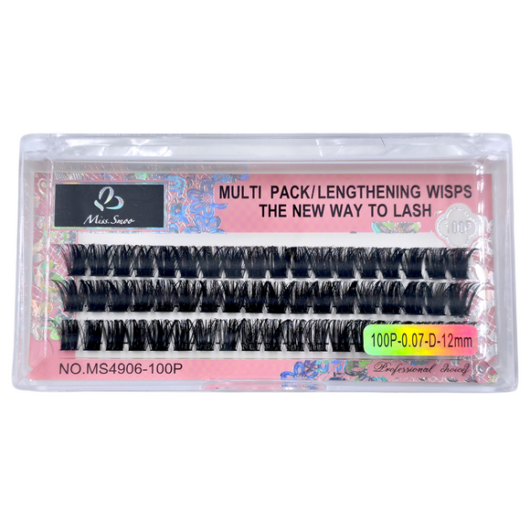 Eyelash Extension - Lengthening Wisps - 100P - 0.07D - 12mm
