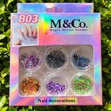 Flake Nail Decoration Sets - B Series
