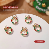 Christmas Crystal and Pearl Nail Charms - 1pc