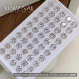 Rose-cut Crystal Nail Charms - 8mm - 1pc