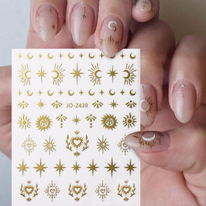 Nail Sticker - JO-2439 - Gold