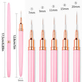 Drawing / Striping Brush - 1pcs - Pink