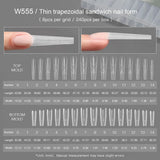Nail Extension Re-Usable - Sandwich Dual Form - 140pcs/15 Sizes - Coffin