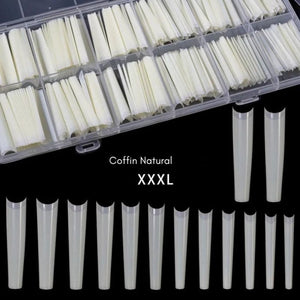 Coffin - 3XL Long - Half Cover - Soft Gel Nail Tips - 240pcs