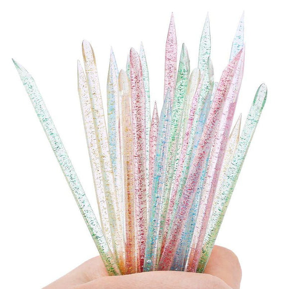 Cuticle Pusher Stick - Plastic - Colourful