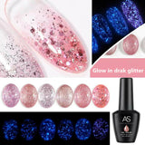 AS - UV Gel Polish - Glow In The Dark Glitter