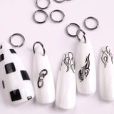 Metal Nail Jewelry Rings - 50pcs