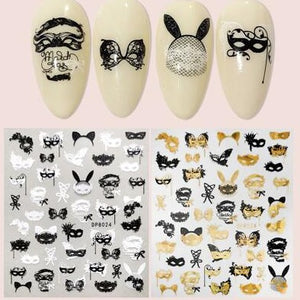 Nail Sticker - Masquerade Set - 2pcs