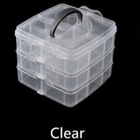 Storage Box Plastic - 3 Layer 18 Grid