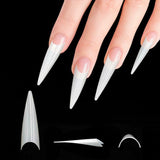 Stiletto - Half Cover Nail Tips - 100pcs - Box (Buy 1, Get 1 Free)