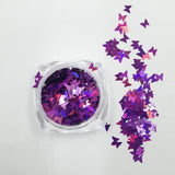 Nail Decoration - Solid colour Butterflies - 12pcs